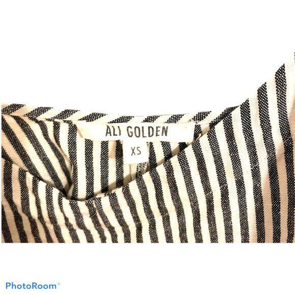 Ali Golden Linen wide leg jumpsuit overalls - Picture 12 of 13